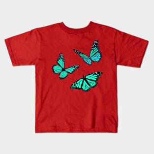 Beautiful soft blue butterfly illustrations Kids T-Shirt